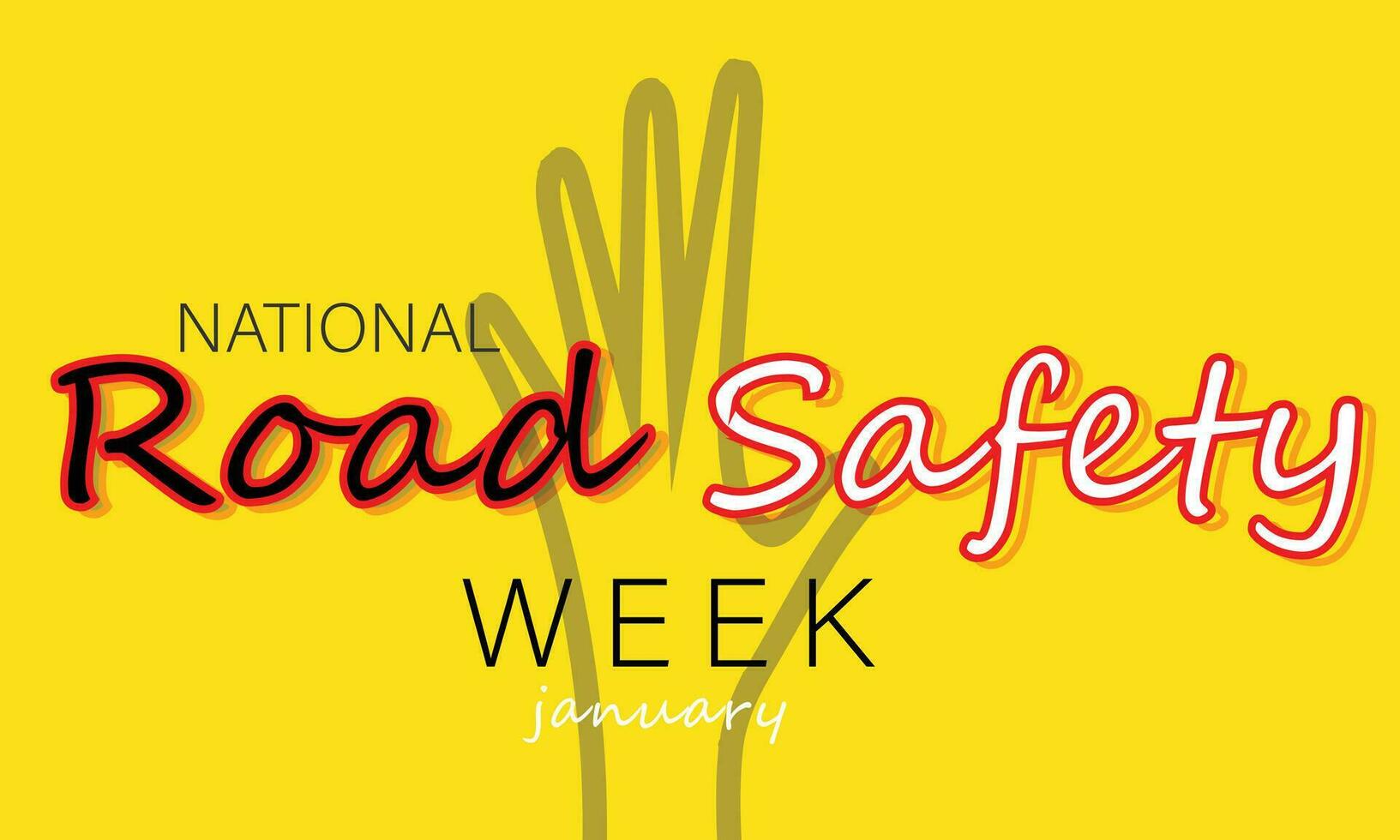 National Road Safety Week. background, banner, card, poster, template. Vector illustration.