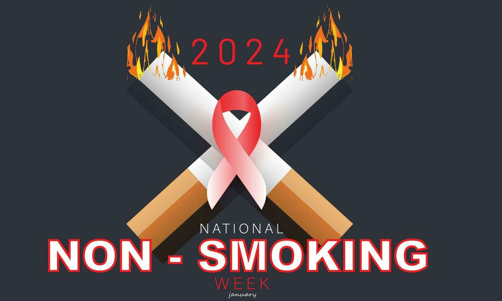 National Non Smoking week. background, banner, card, poster, template. Vector illustration.