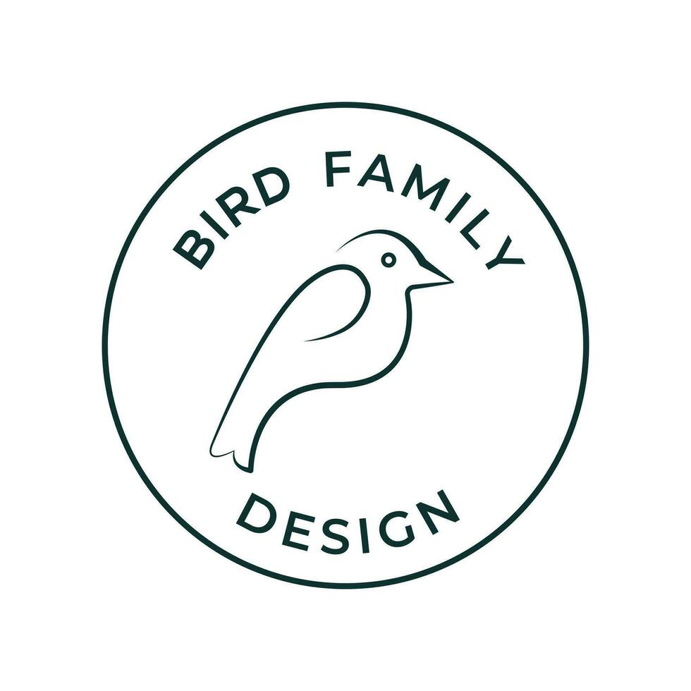 Bird family icon design vector file