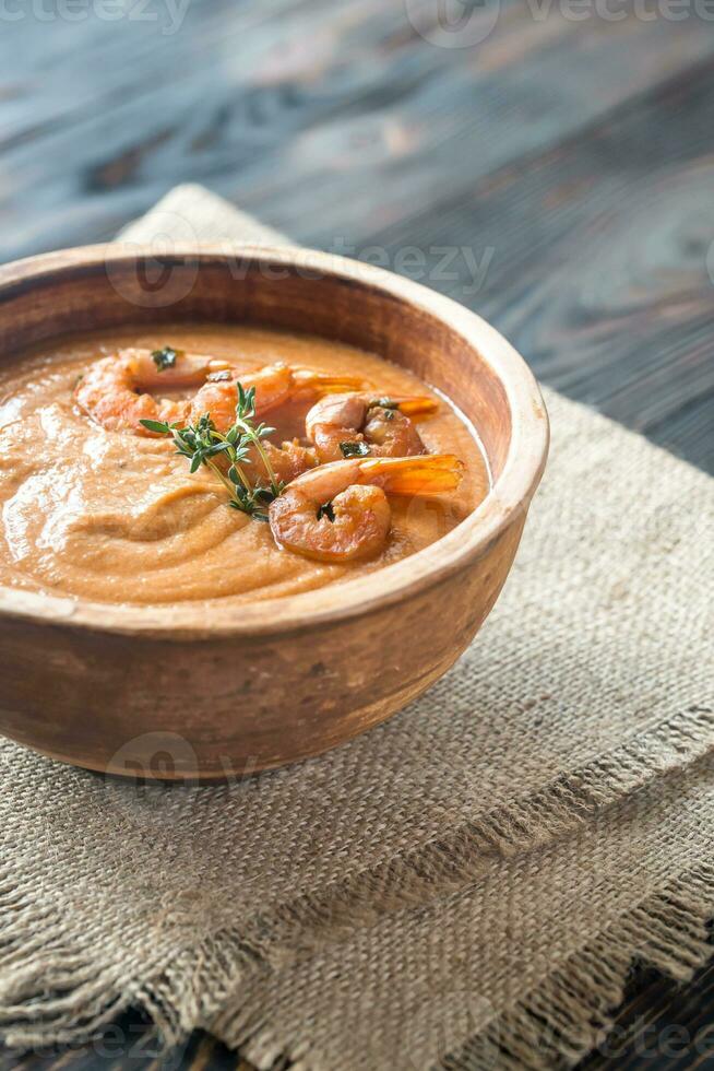 Bowl of Bisque soup photo