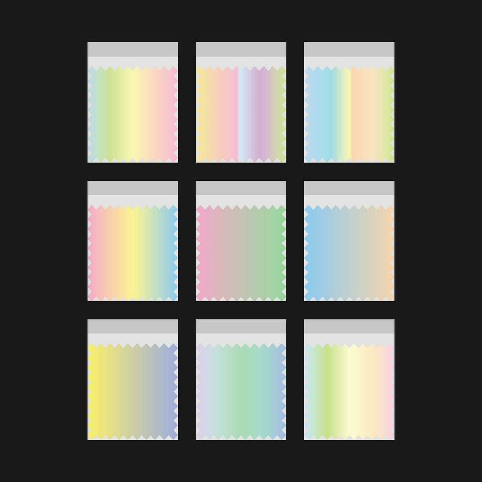 Vector illustration with palette of color gradient tones