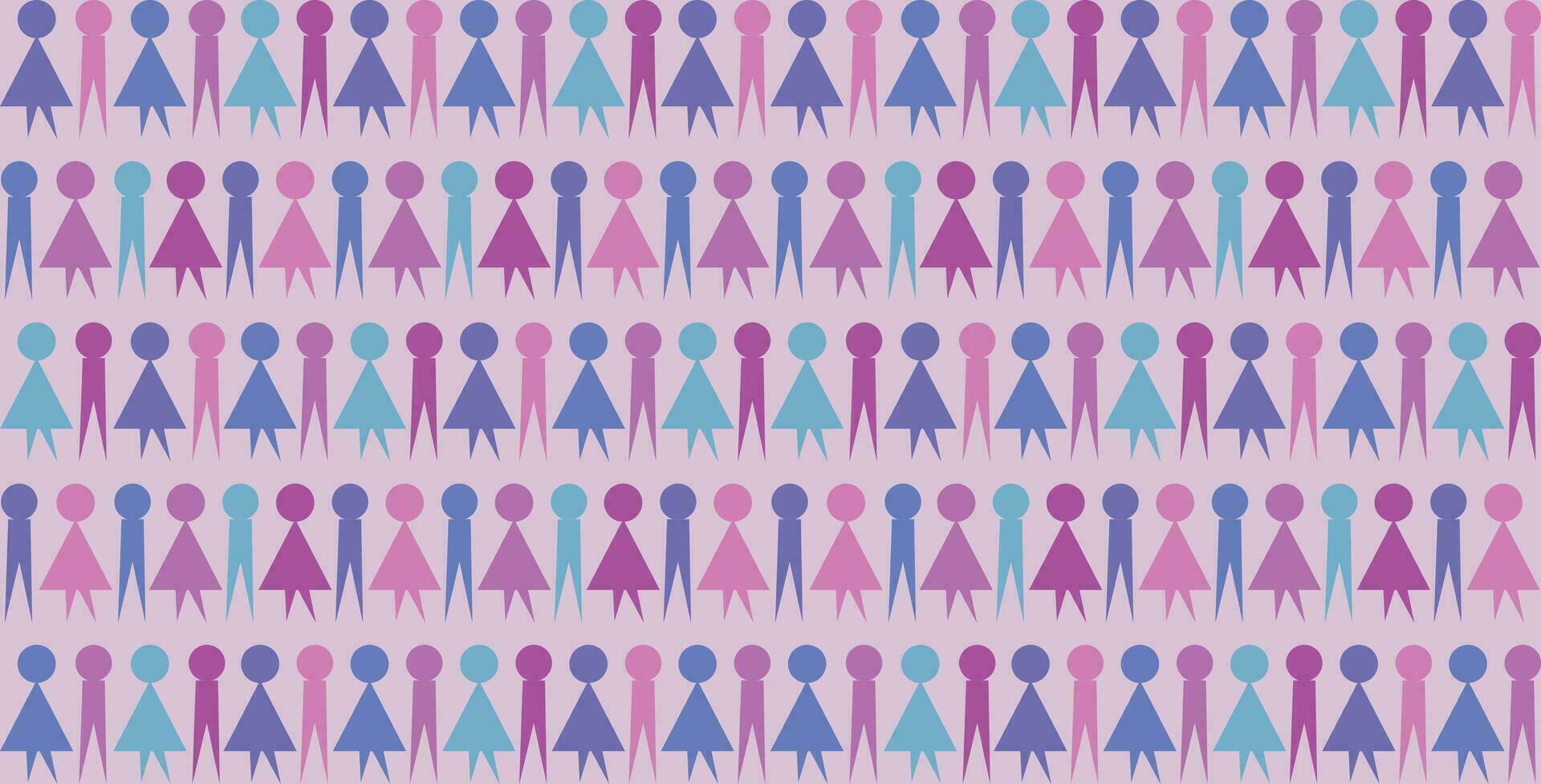 Vector illustration with gender symbols pattern