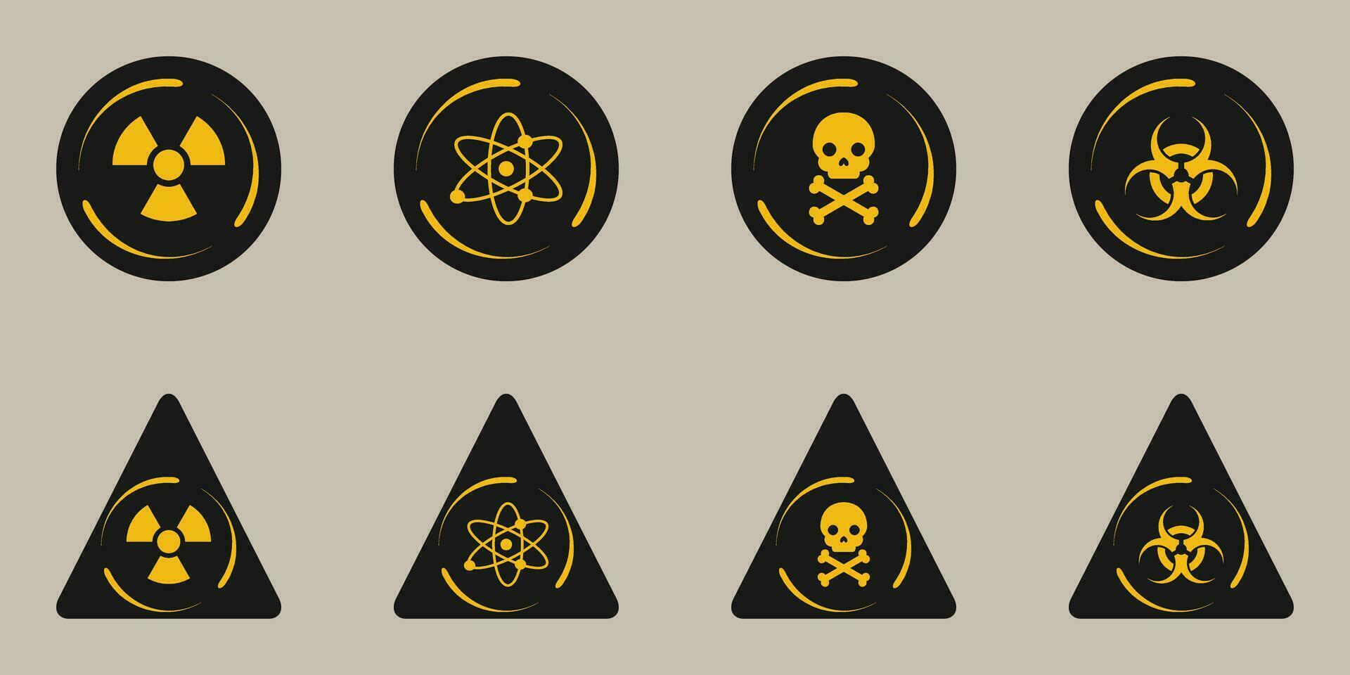 Vector illustration of nuclear, danger and radioactivity area