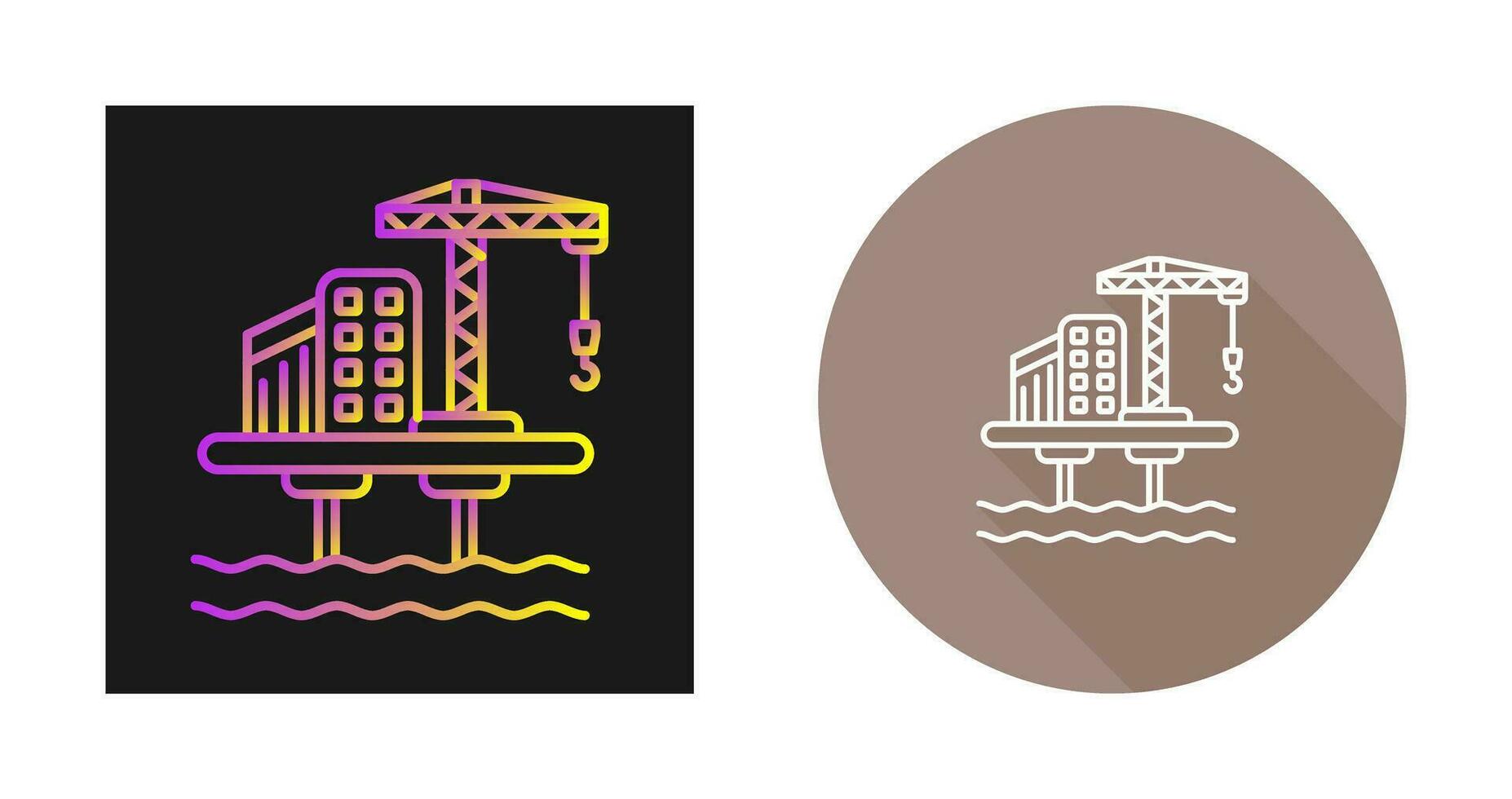 Oil Platform Vector Icon