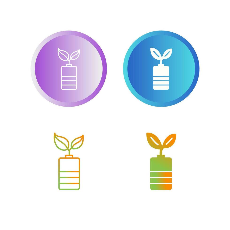 Eco friendly Battery Vector Icon