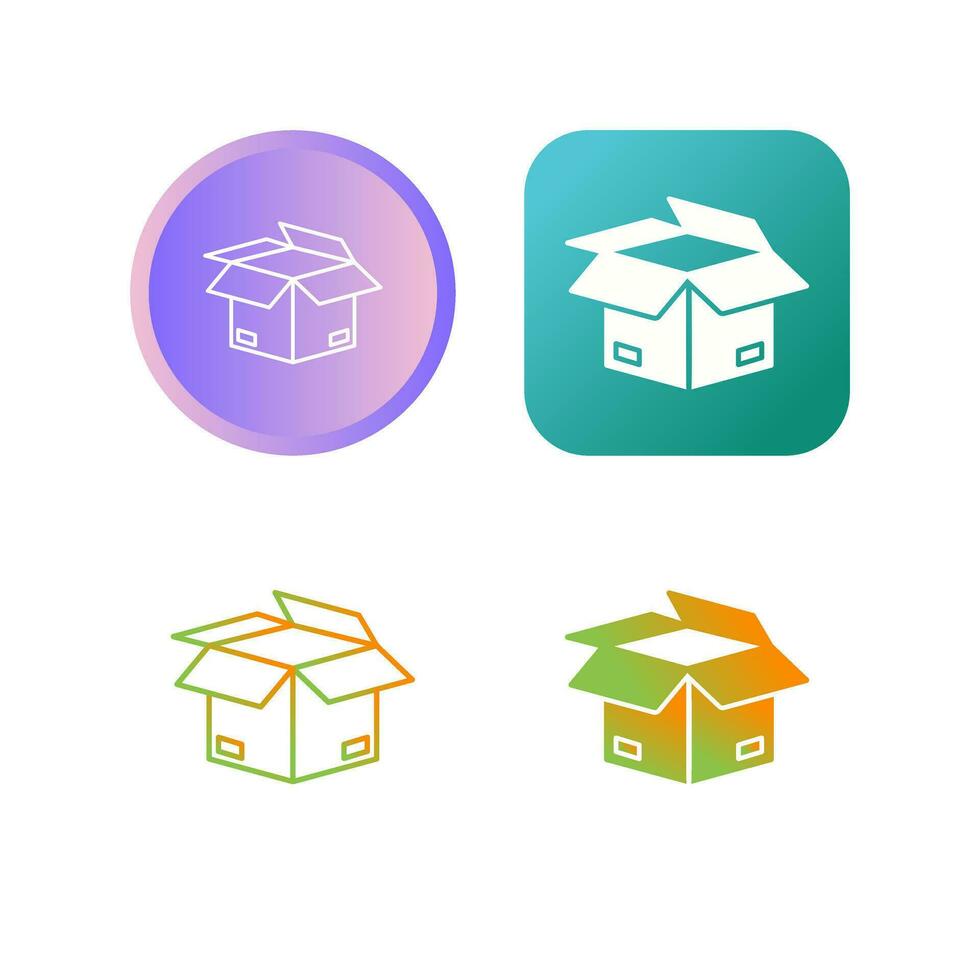 Open Box Vector Icon