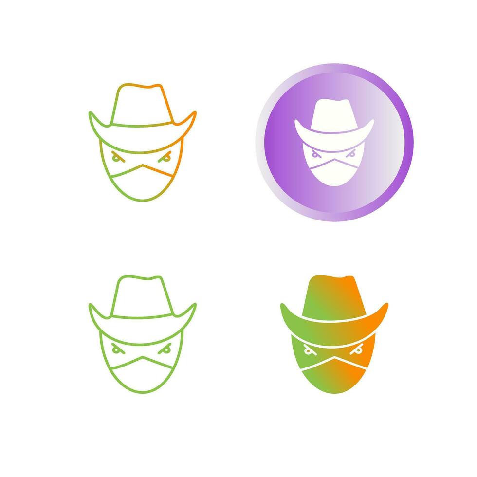 icono de vector de bandido