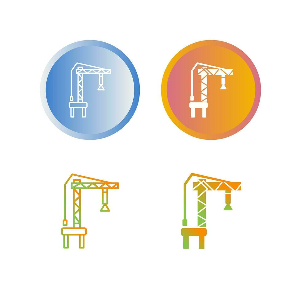 Harbor Crane Vector Icon