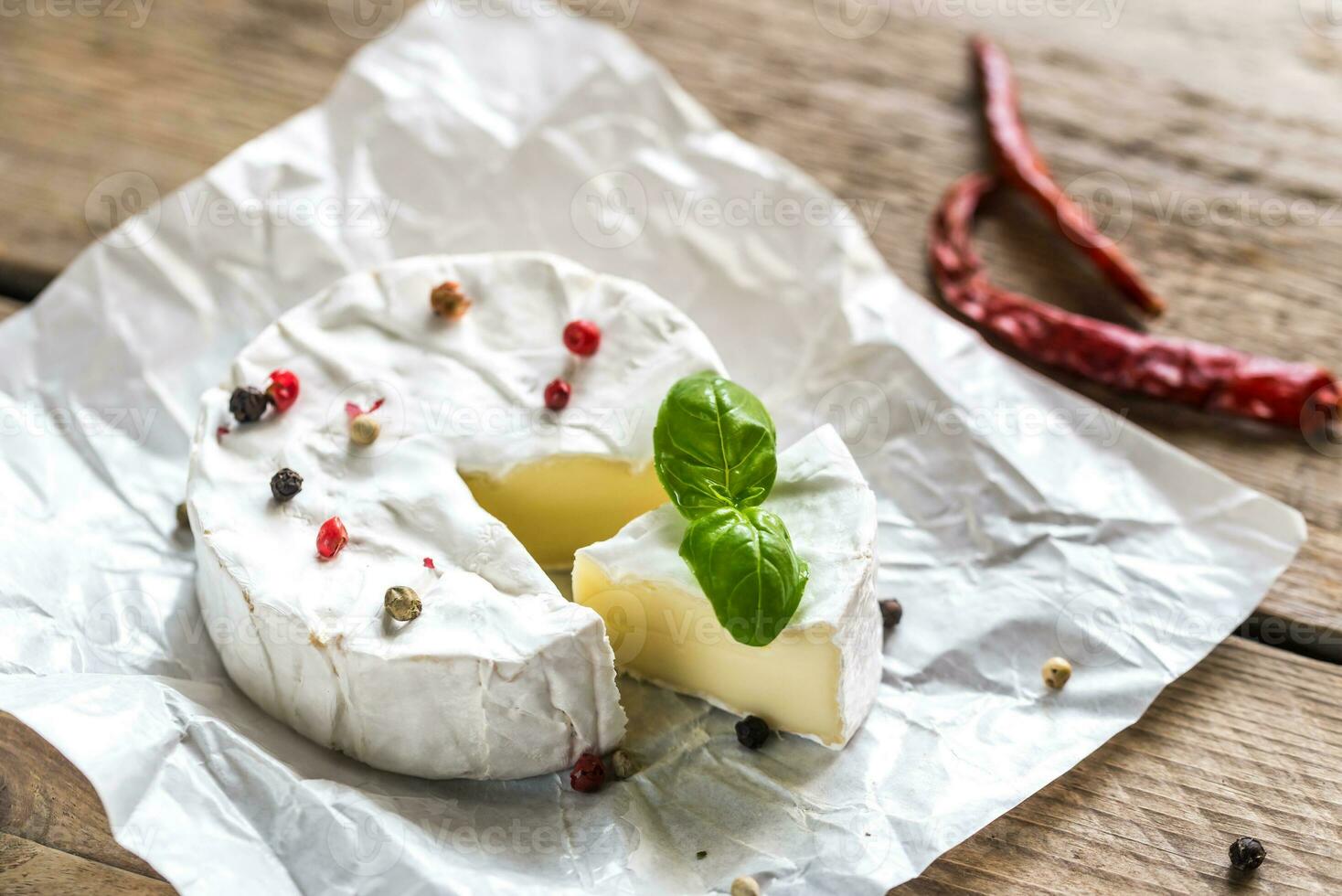 Camembert cheese wheel photo