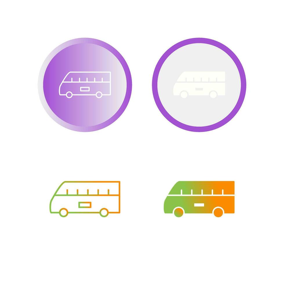 Bus on Airport Vector Icon