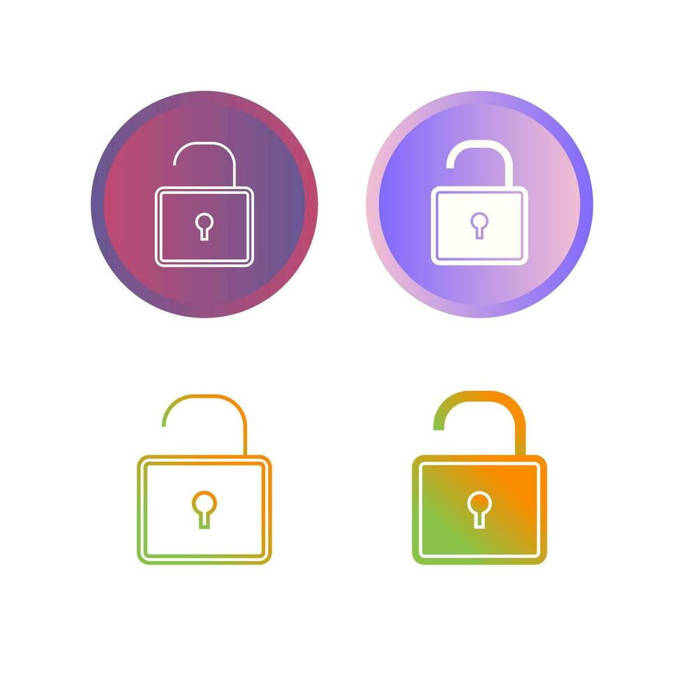 Open Lock Vector Icon Vector Icon