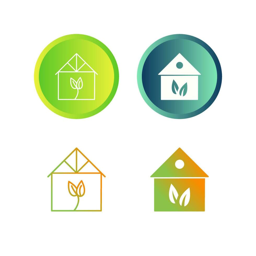 Green House Vector Icon