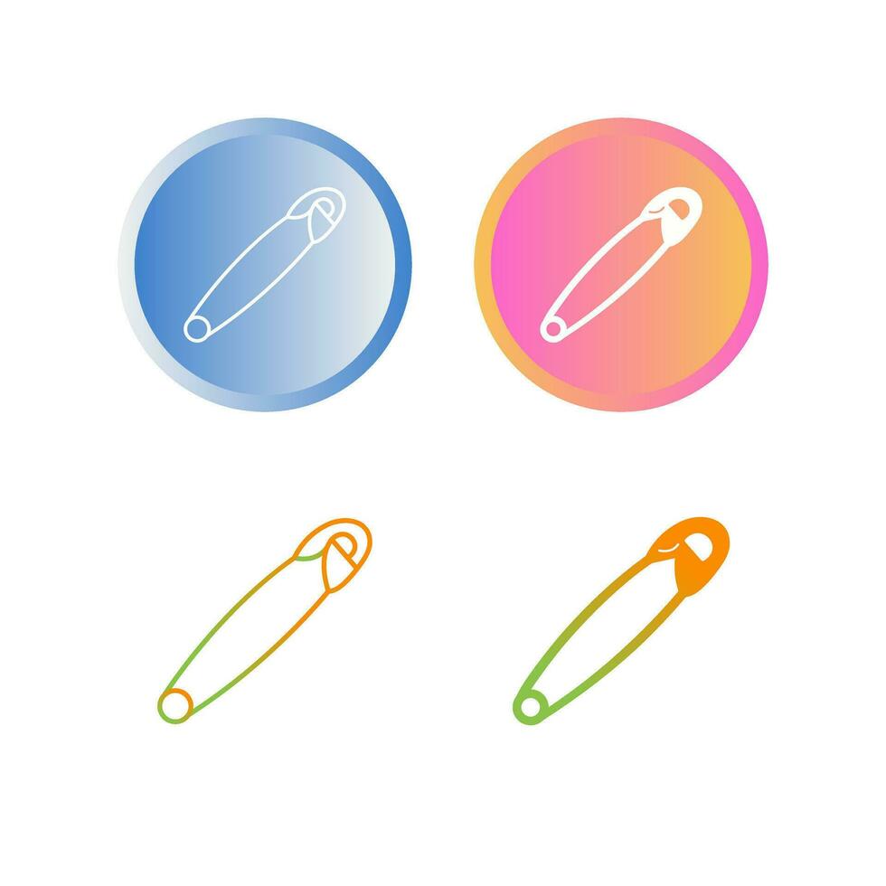 Safety Pin Vector Icon