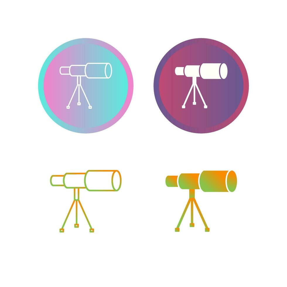 Telescope on Stand Vector Icon