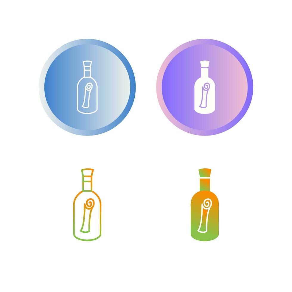 Scroll in Bottle Vector Icon
