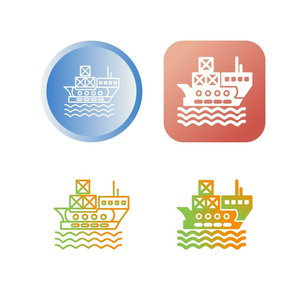 Delivery via Shipping Vector Icon