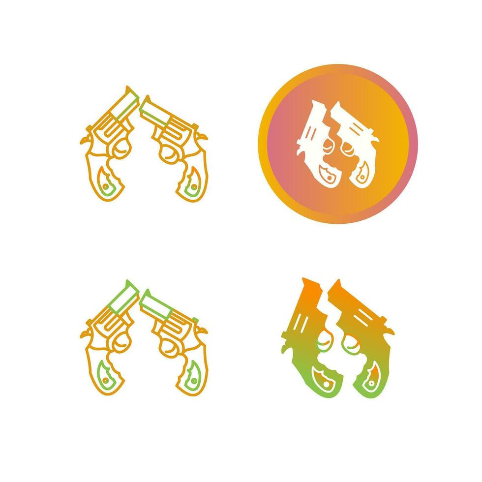 Two Guns Vector Icon