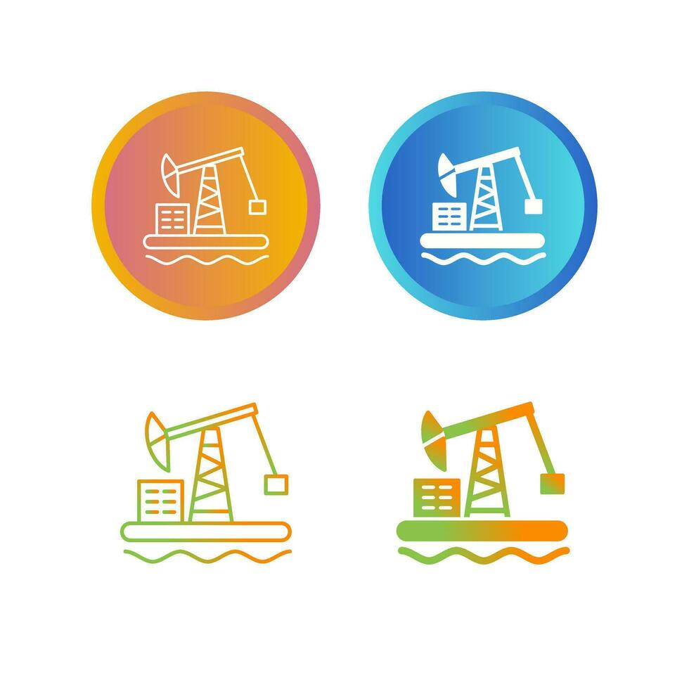 Oil Platform Vector Icon