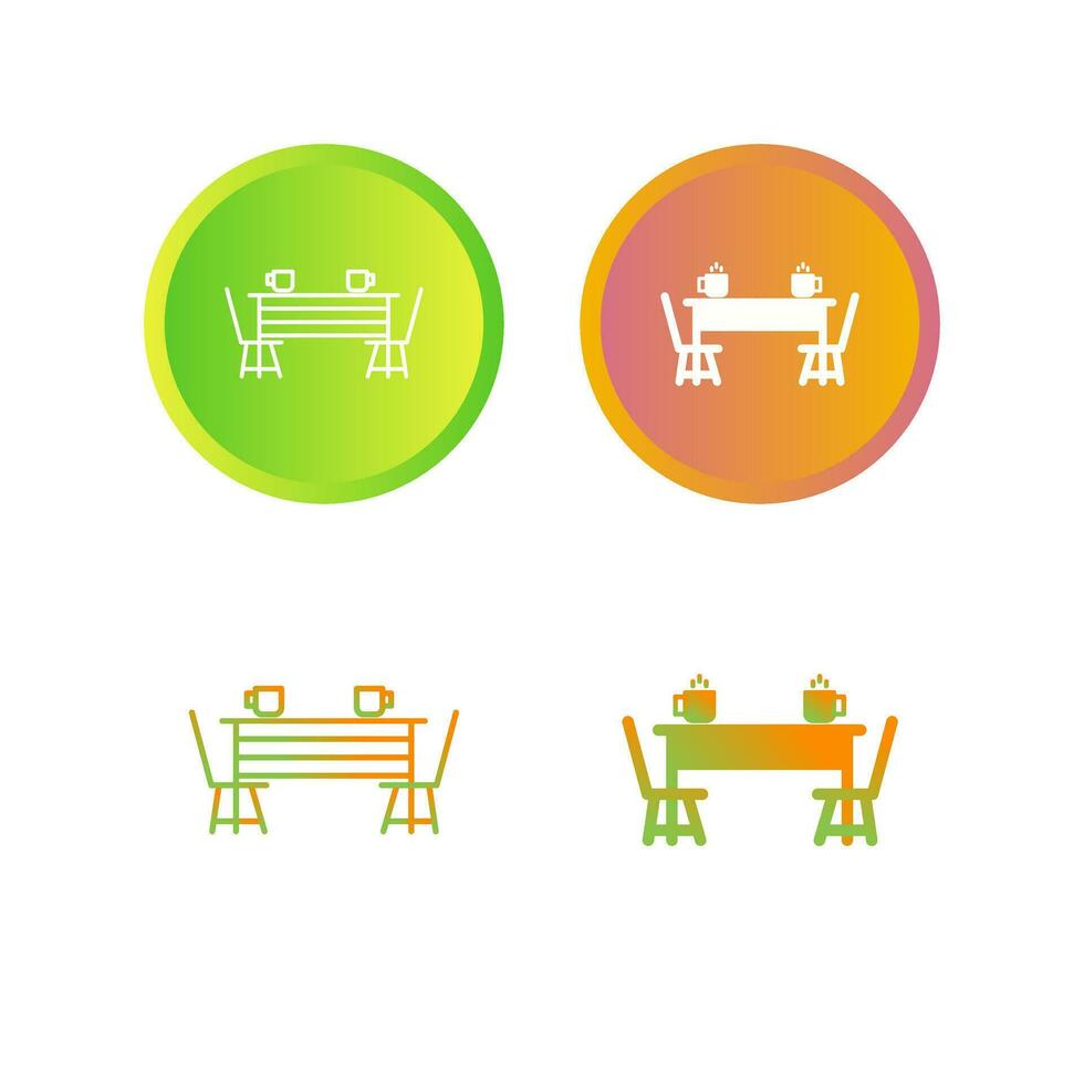 Dining Table Vector Icon