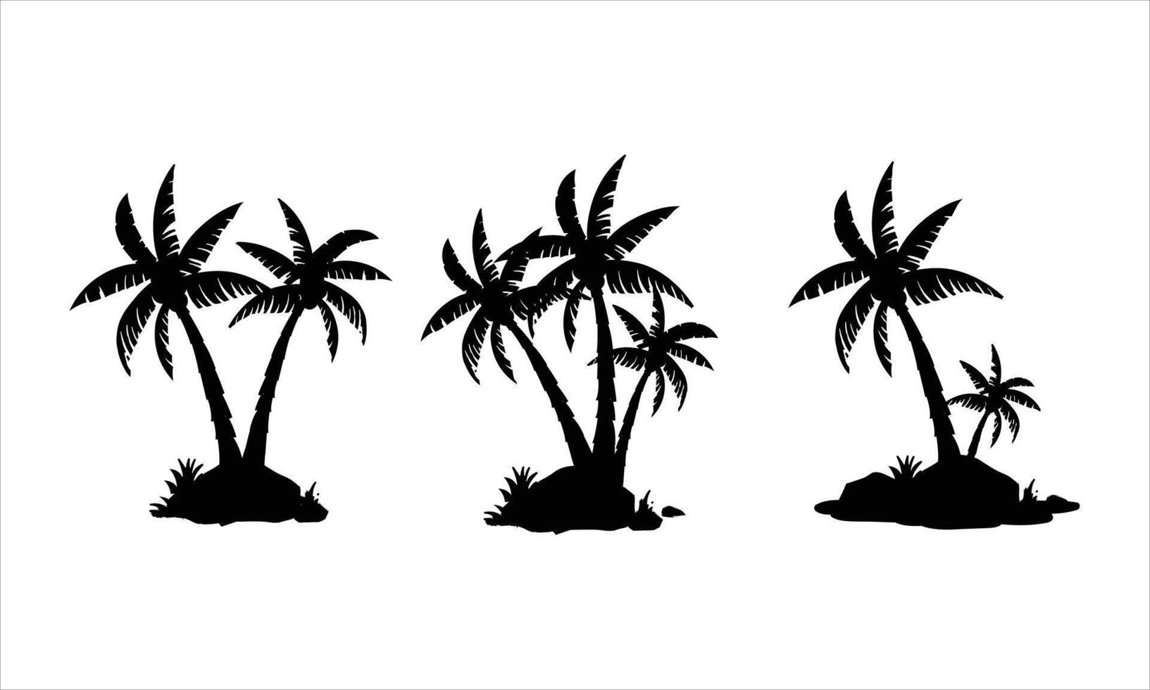 vector Plam tree design, plam tree silhouette