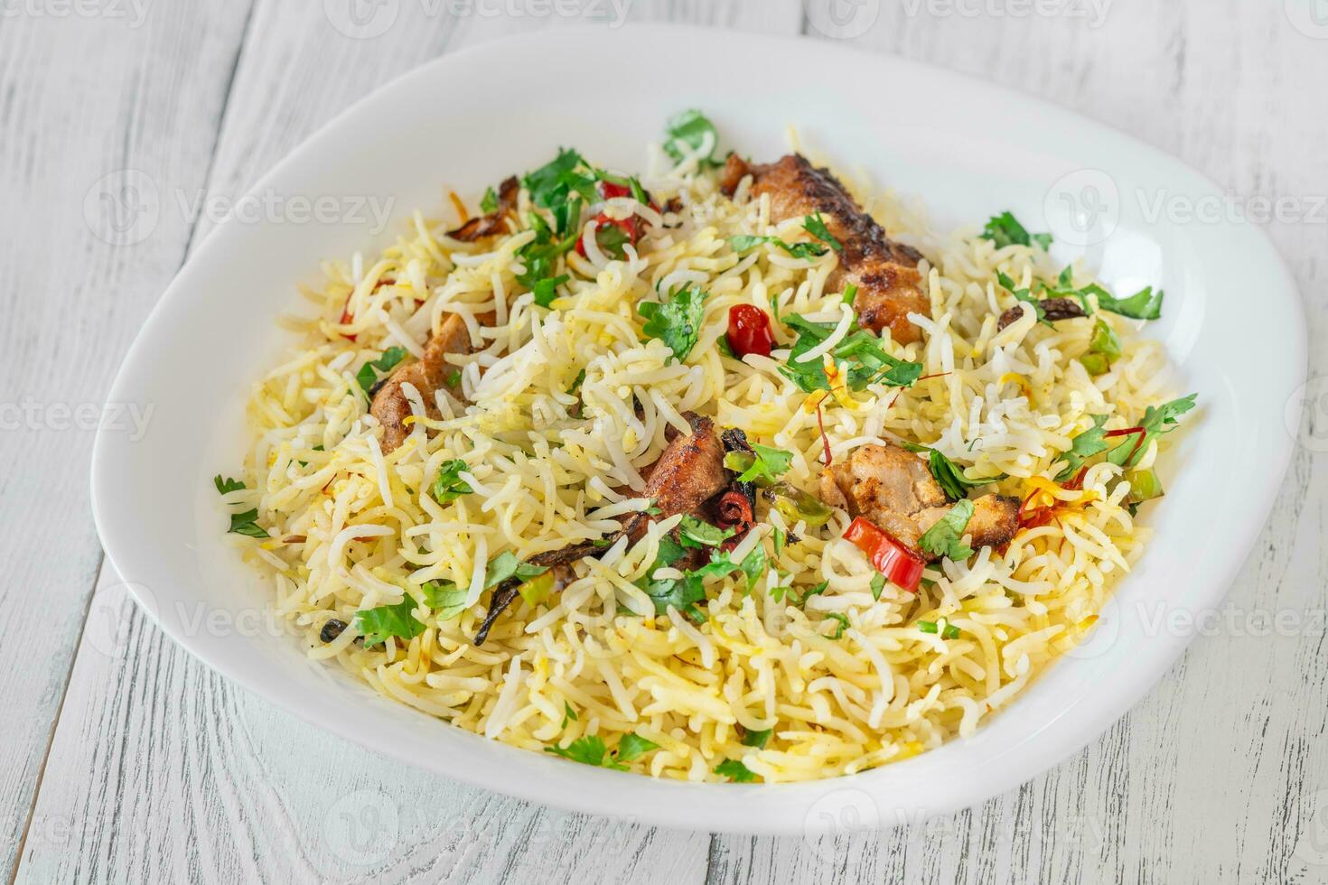 Bowl of biryani photo