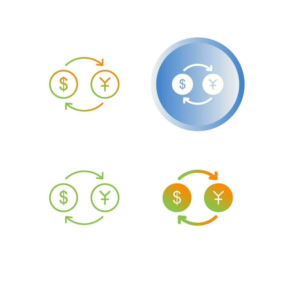 Dollar to Yen Vector Icon
