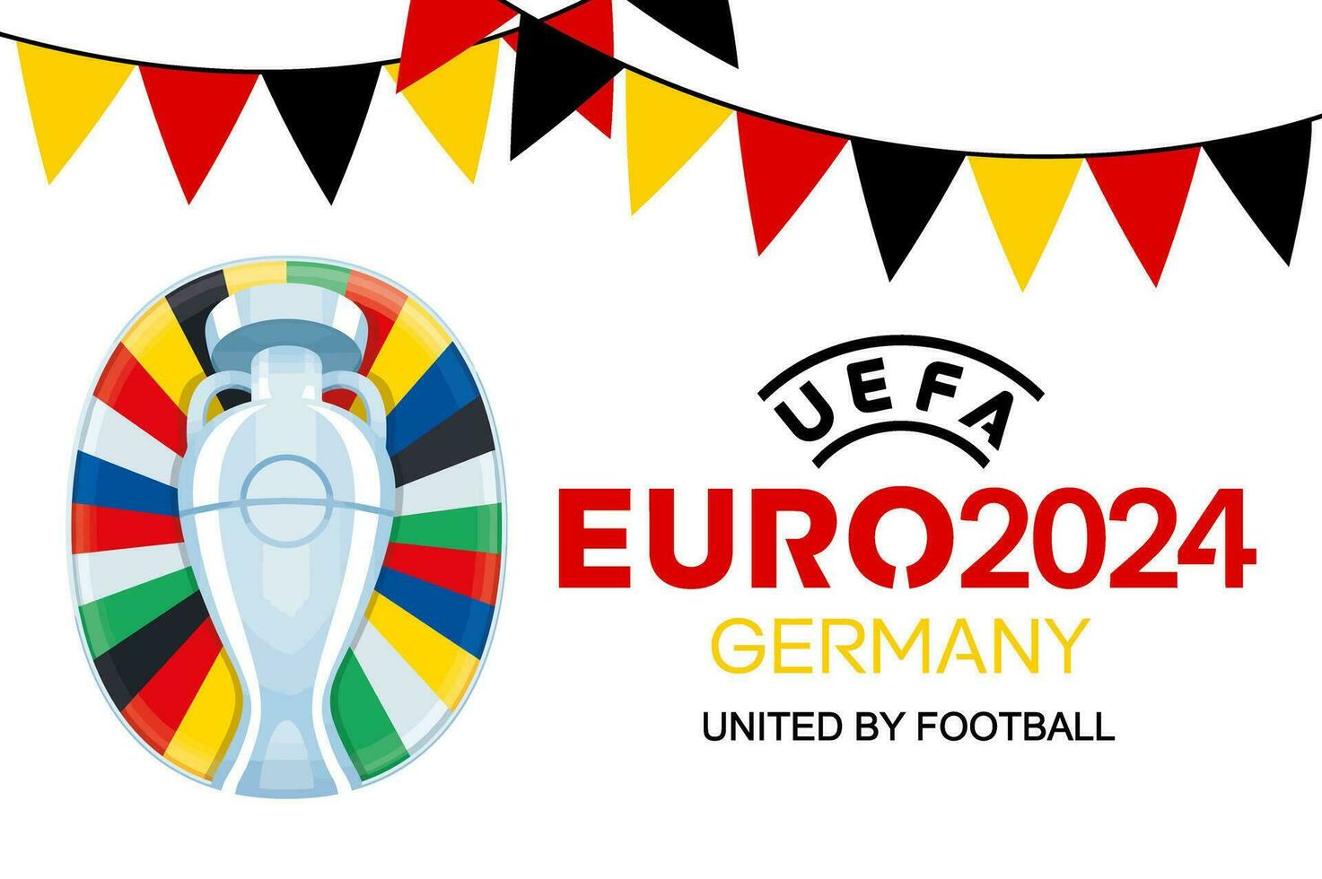 Kharkiv, Ukraine - August 5, 2023. UEFA Euro 2024 vector logo.