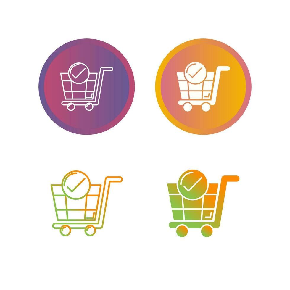 icono de vector de carrito de compras