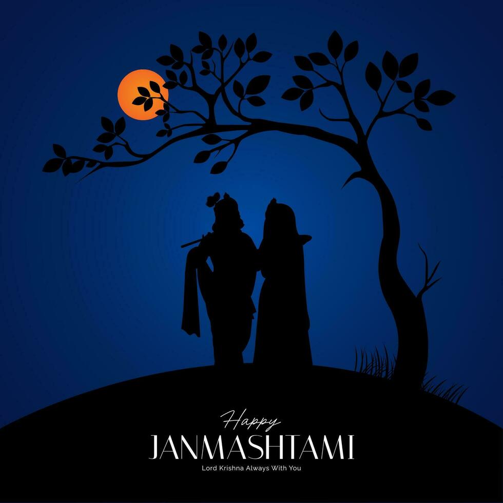 Happy Janmashtami Design Concept Social Media Post vector