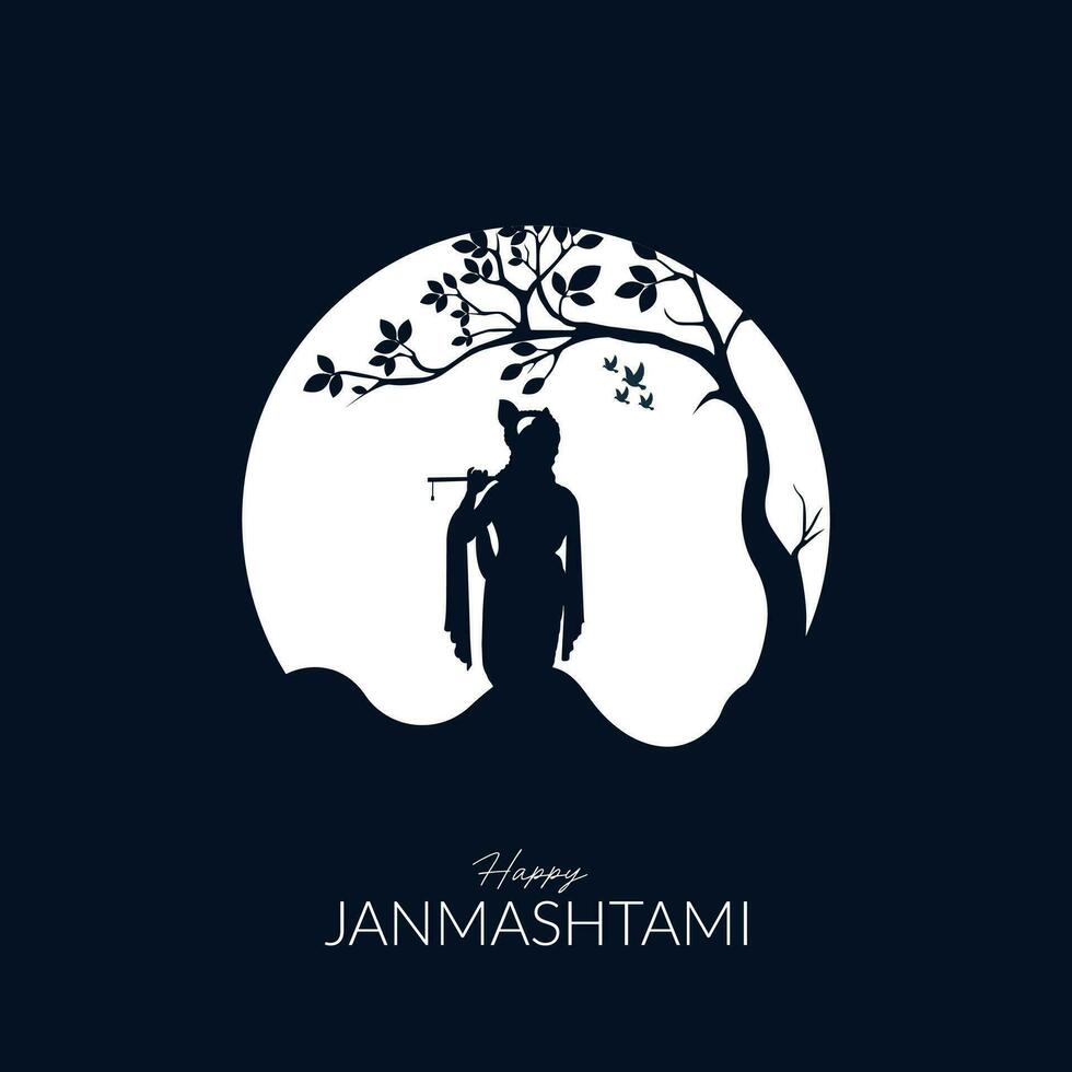 Happy Janmashtami Design Concept Social Media Post vector