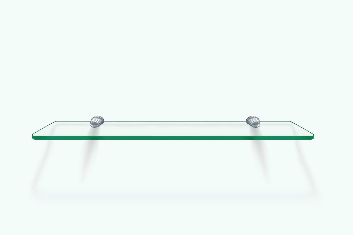 transparent glass shelf vector