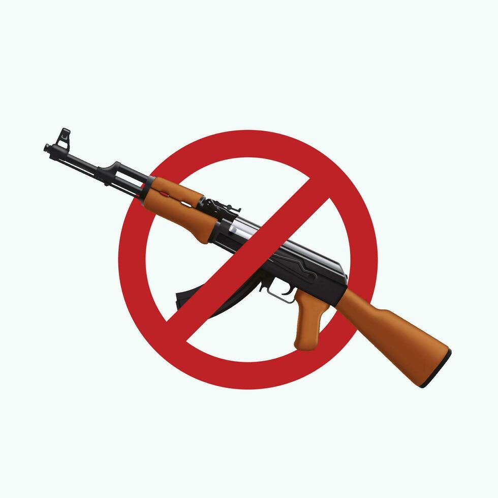 assault rifle sign vector