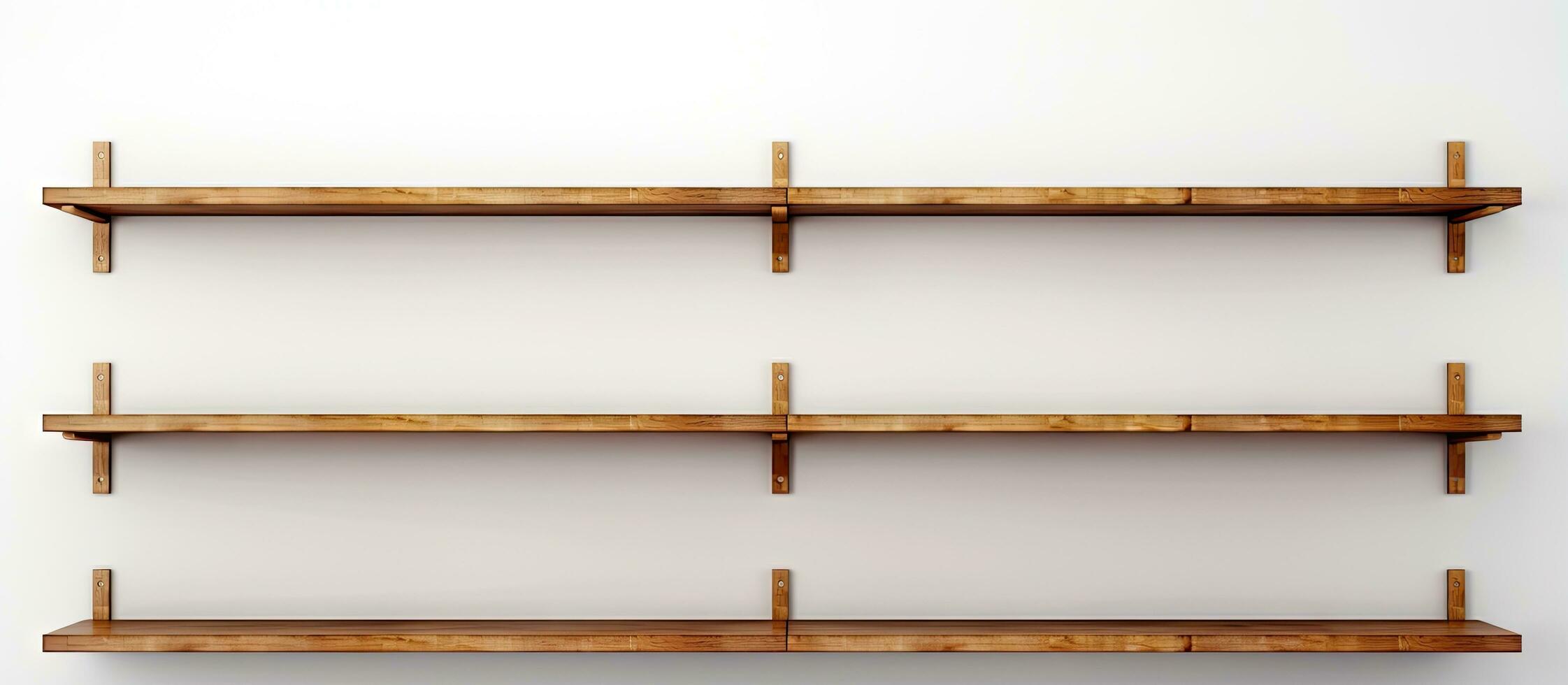 White background empty shelving unit photo