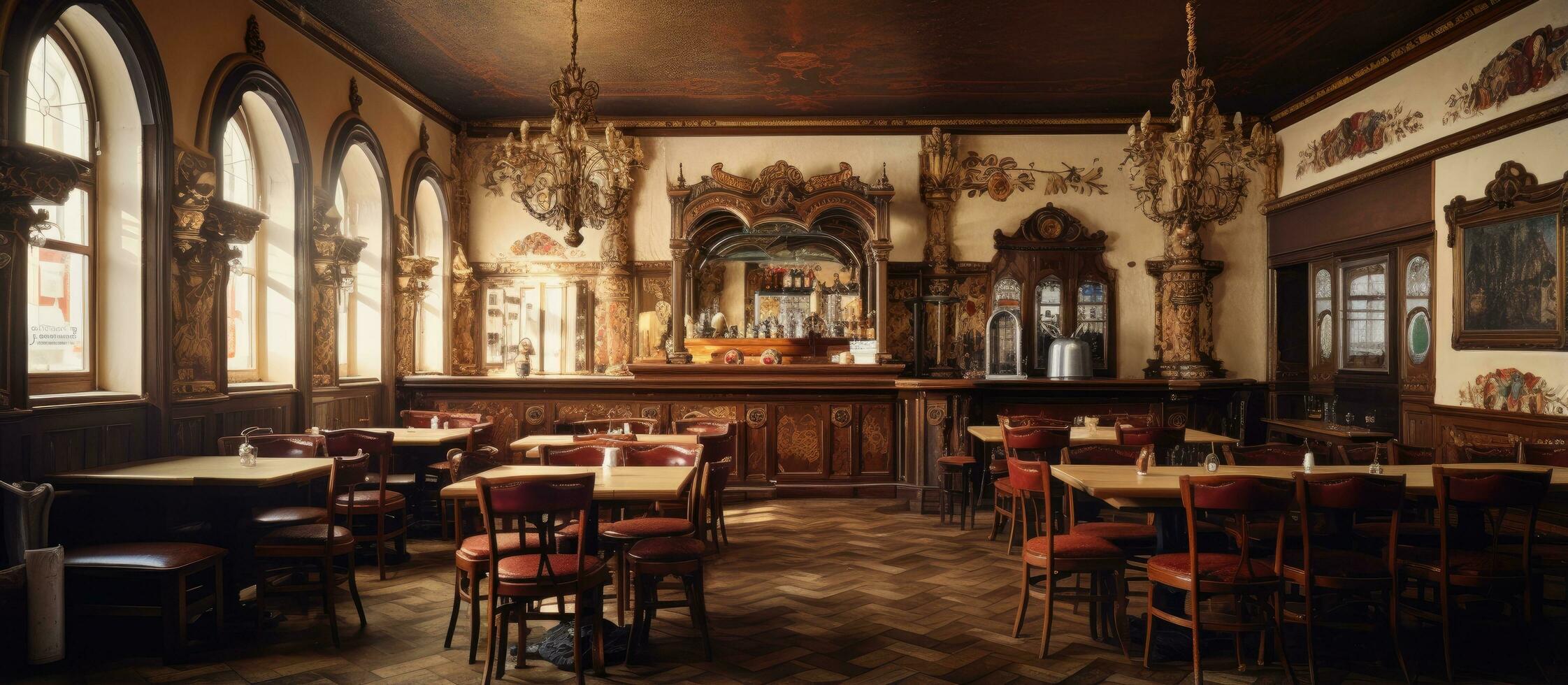 Traditional German restaurant decor photo