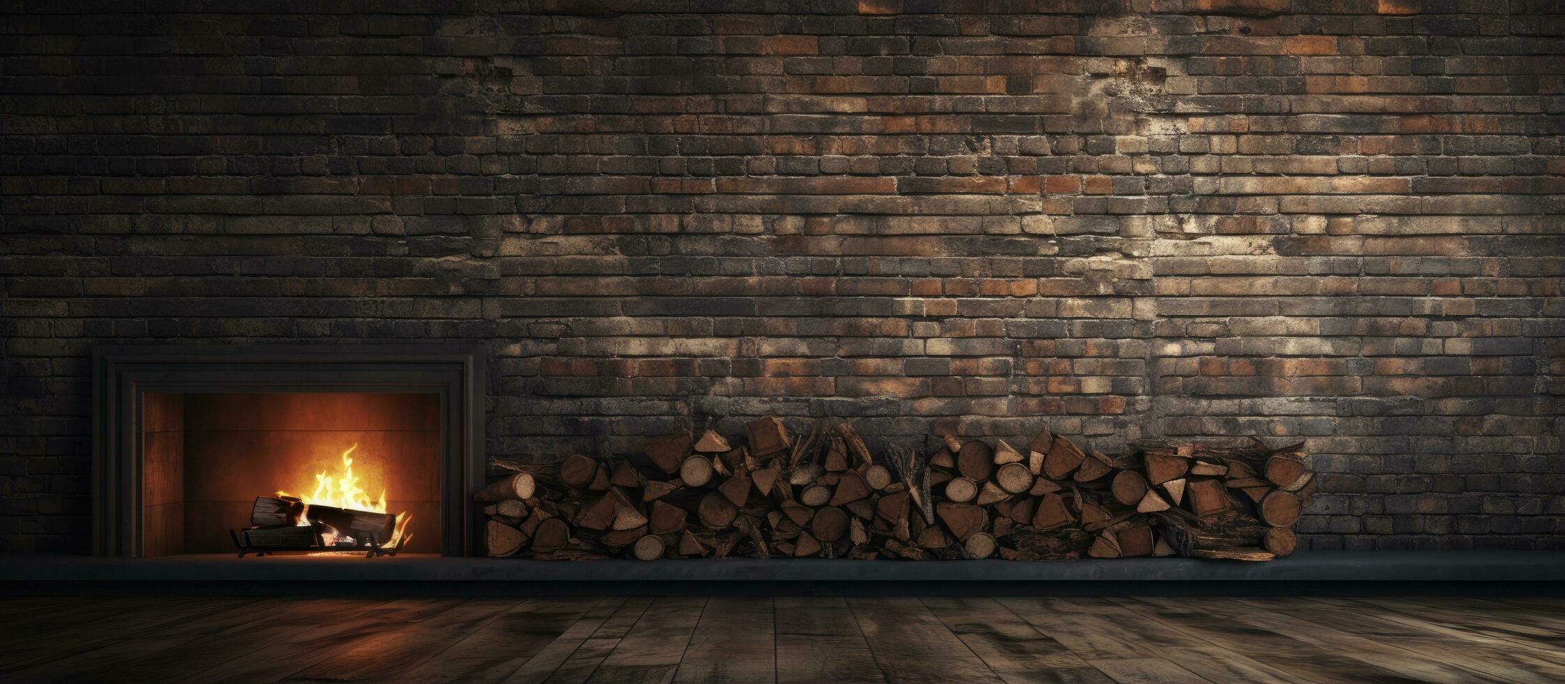 Fireplace An area to burn wood and provide heat in a home photo