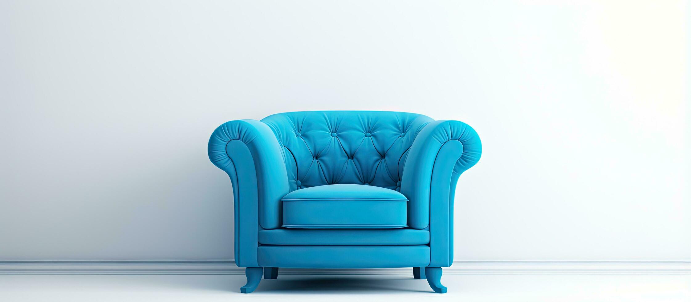 Blue chair separate from background photo