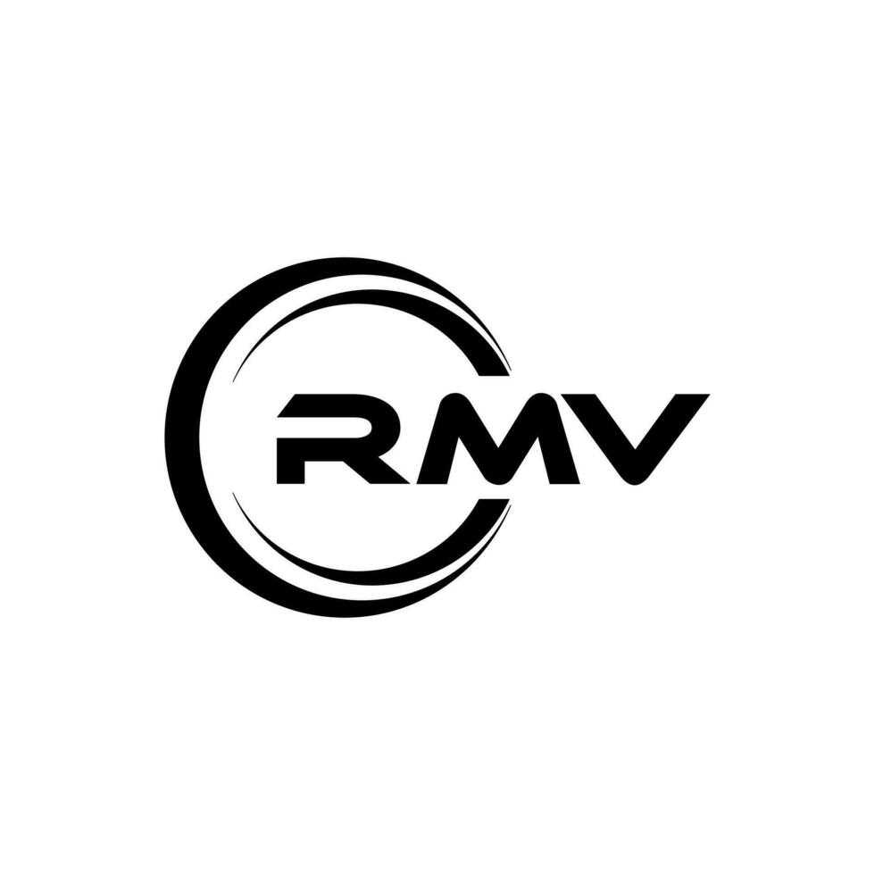 RMV logo diseño, inspiración para un único identidad. moderno elegancia y creativo diseño. filigrana tu éxito con el sorprendentes esta logo. vector