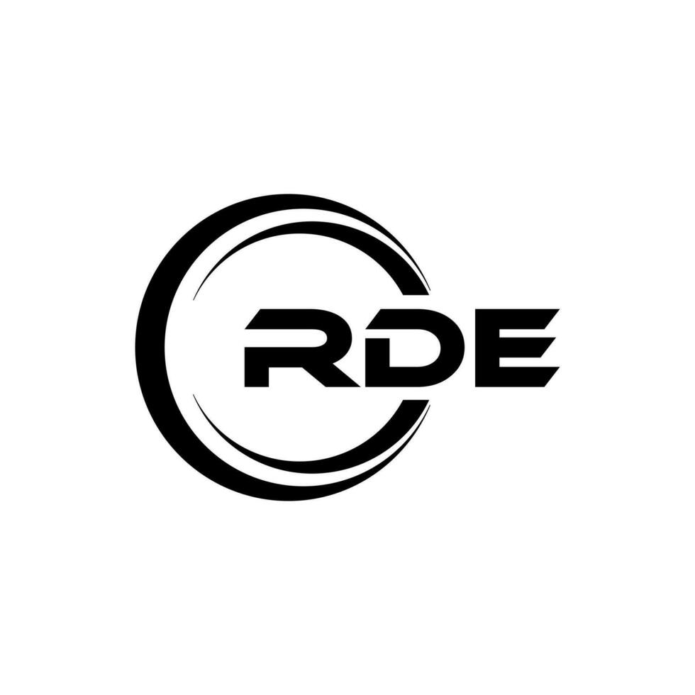 RDE Logo Design, Inspiration for a Unique Identity. Modern Elegance and Creative Design. Watermark Your Success with the Striking this Logo. vector