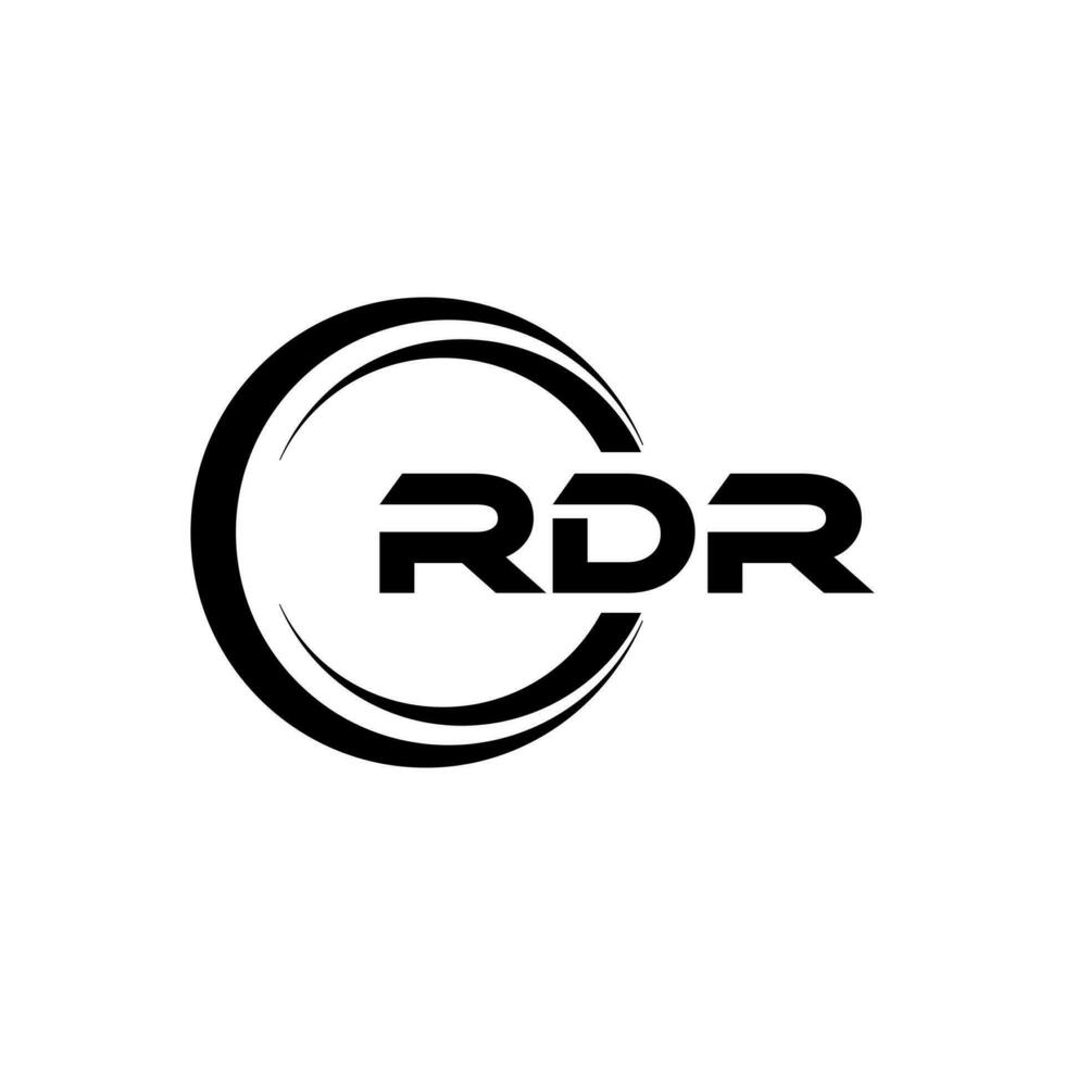 RDR Logo Design, Inspiration for a Unique Identity. Modern Elegance and Creative Design. Watermark Your Success with the Striking this Logo. vector