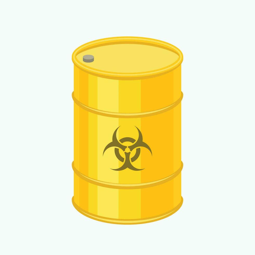 toxic yellow barrel vector