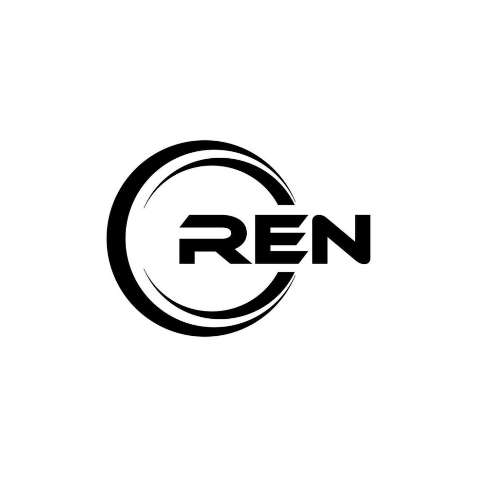 ren logo diseño, inspiración para un único identidad. moderno elegancia y creativo diseño. filigrana tu éxito con el sorprendentes esta logo. vector