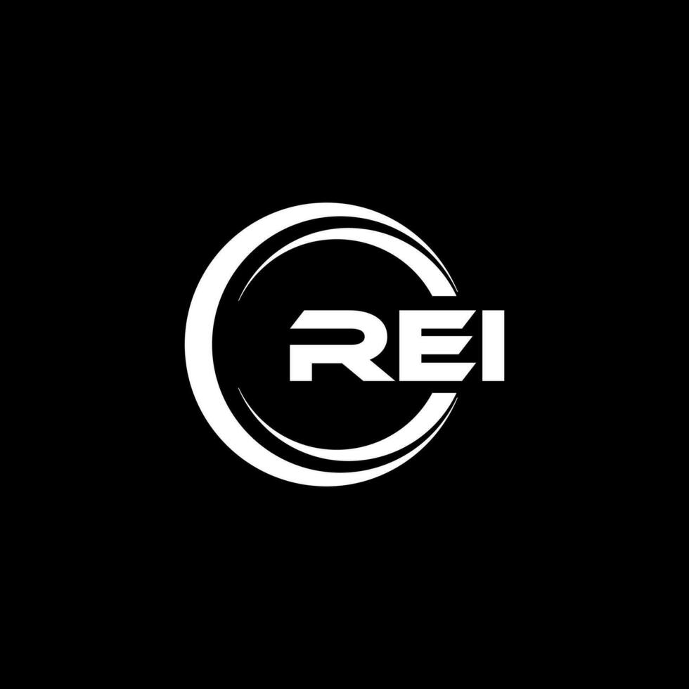 REI Logo Design, Inspiration for a Unique Identity. Modern Elegance and Creative Design. Watermark Your Success with the Striking this Logo. vector