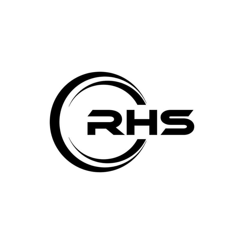 RHS Logo Design, Inspiration for a Unique Identity. Modern Elegance and Creative Design. Watermark Your Success with the Striking this Logo. vector