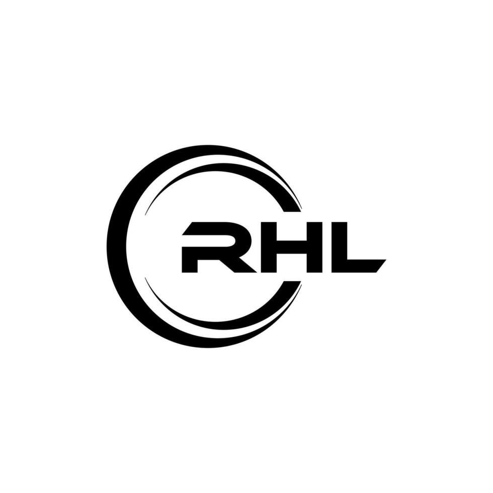 RHL logo diseño, inspiración para un único identidad. moderno elegancia y creativo diseño. filigrana tu éxito con el sorprendentes esta logo. vector