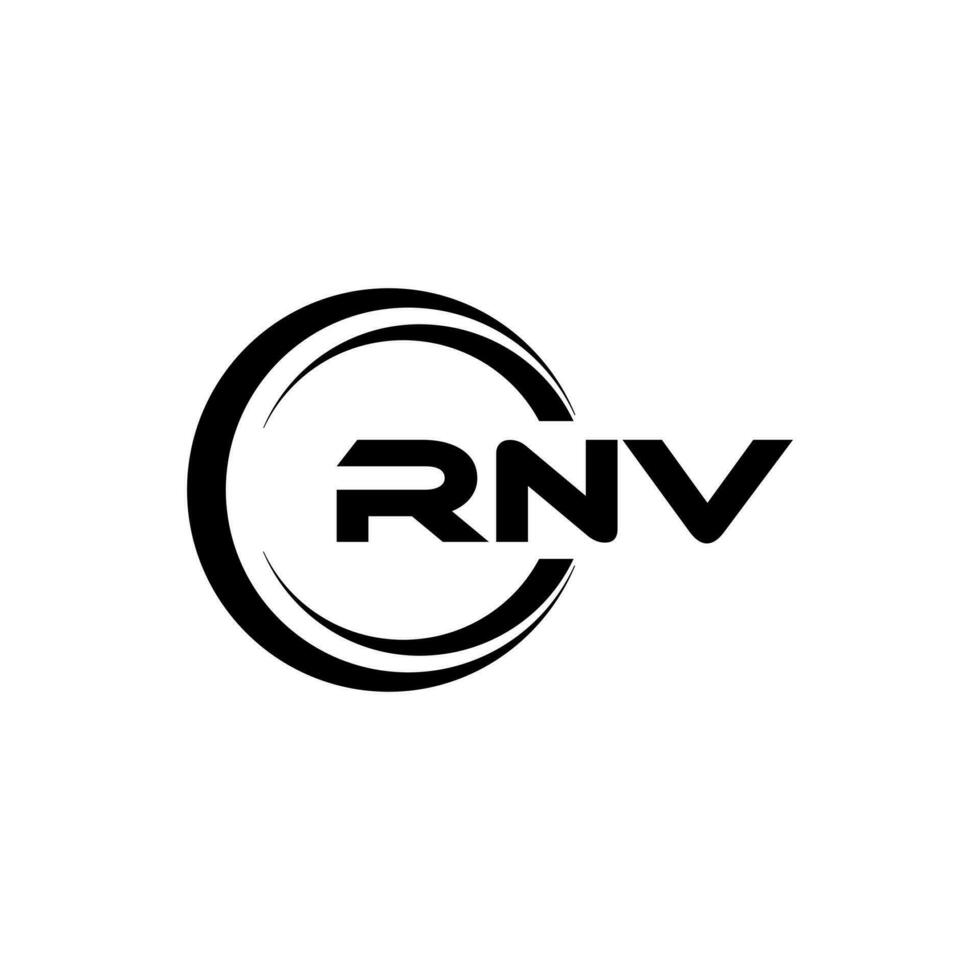 rnv logo diseño, inspiración para un único identidad. moderno elegancia y creativo diseño. filigrana tu éxito con el sorprendentes esta logo. vector