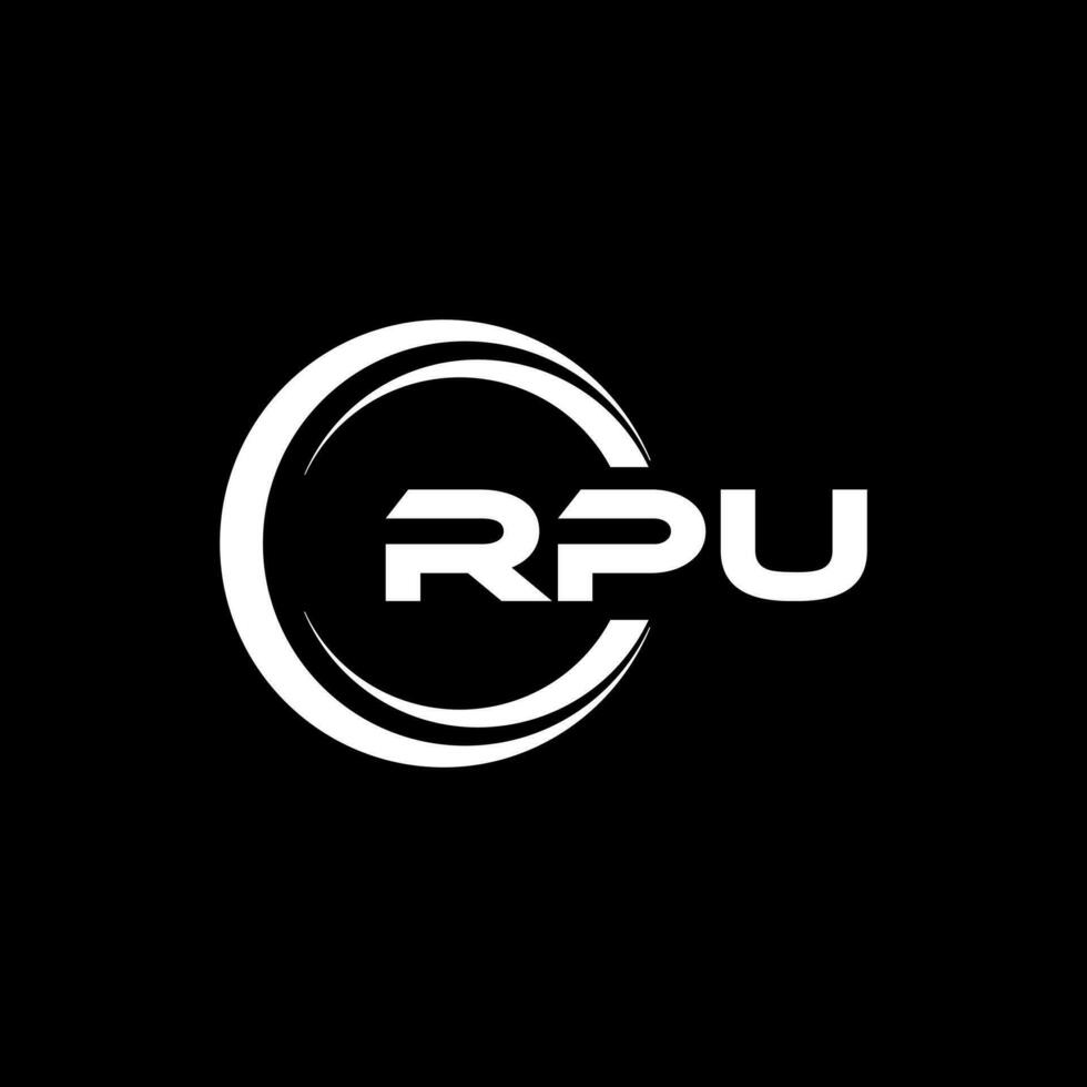 RPU logo diseño, inspiración para un único identidad. moderno elegancia y creativo diseño. filigrana tu éxito con el sorprendentes esta logo. vector