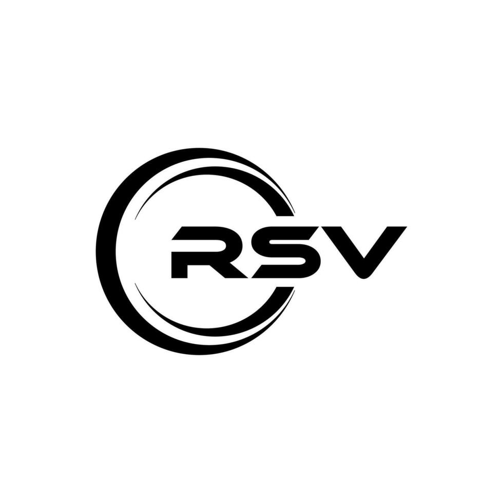 RSV Logo Design, Inspiration for a Unique Identity. Modern Elegance and Creative Design. Watermark Your Success with the Striking this Logo. vector