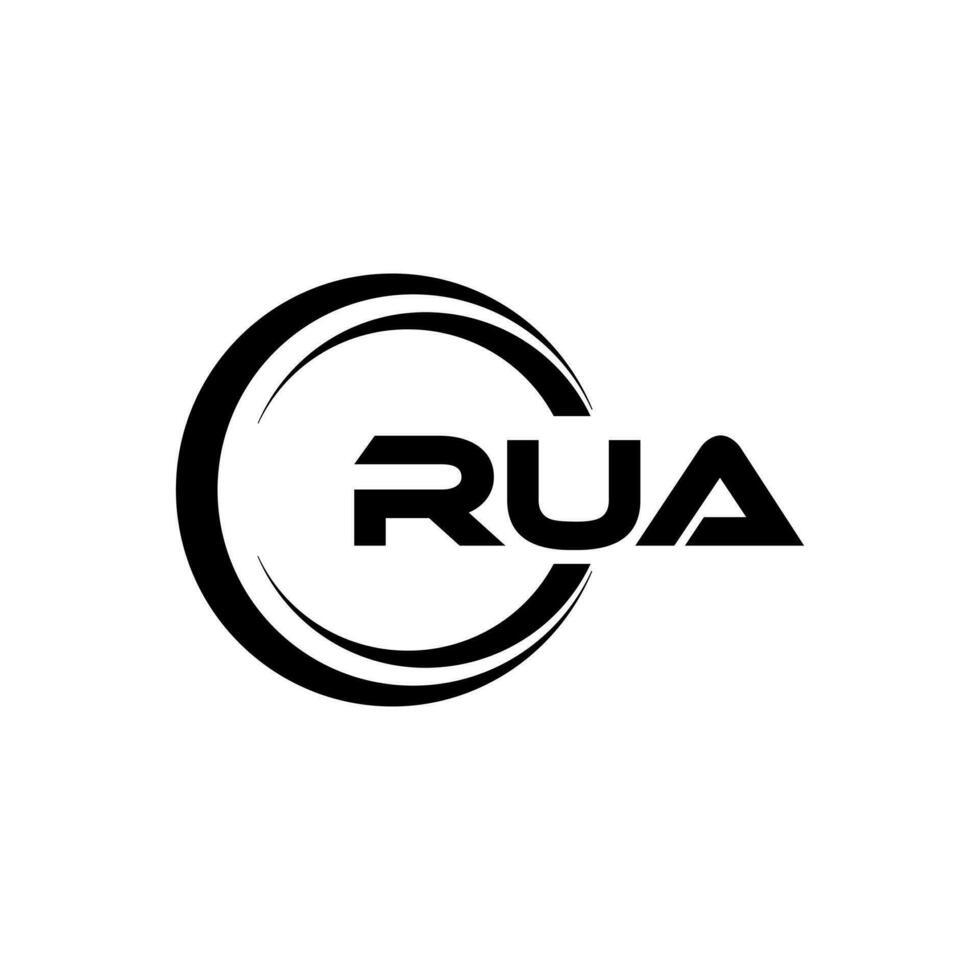 RUA Logo Design, Inspiration for a Unique Identity. Modern Elegance and Creative Design. Watermark Your Success with the Striking this Logo. vector