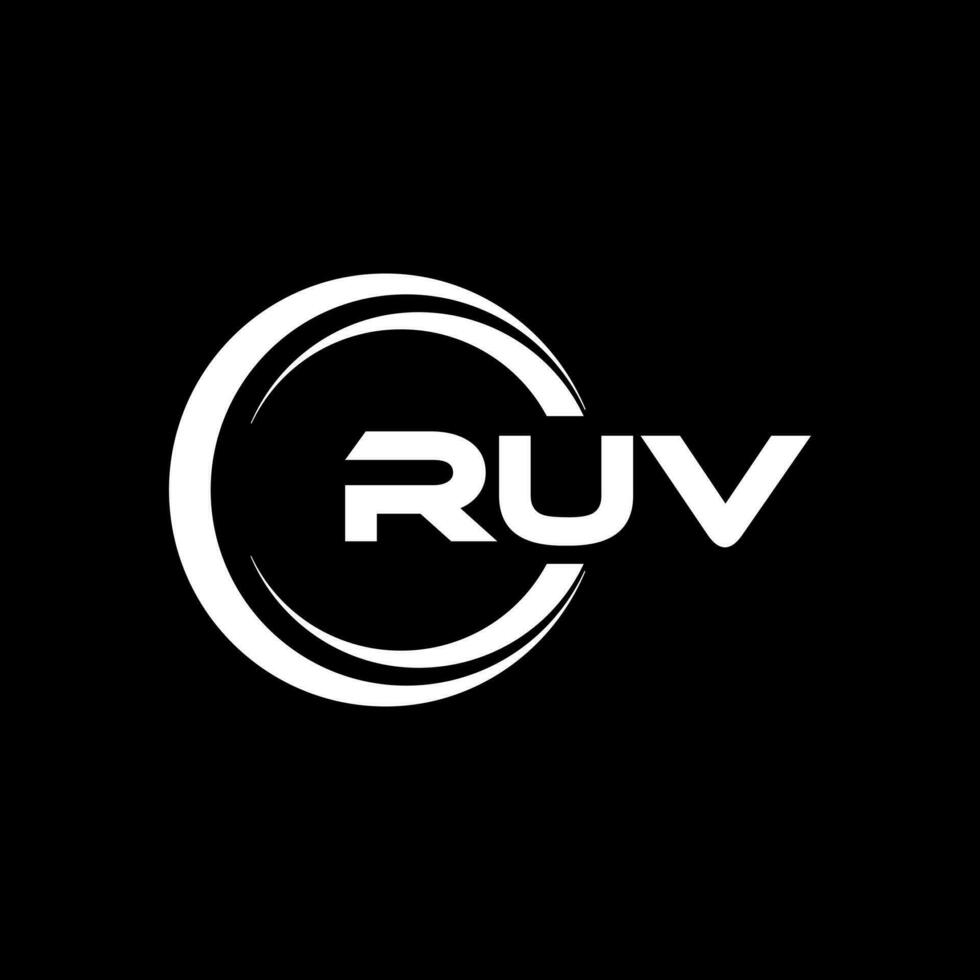 Ruv logo diseño, inspiración para un único identidad. moderno elegancia y creativo diseño. filigrana tu éxito con el sorprendentes esta logo. vector