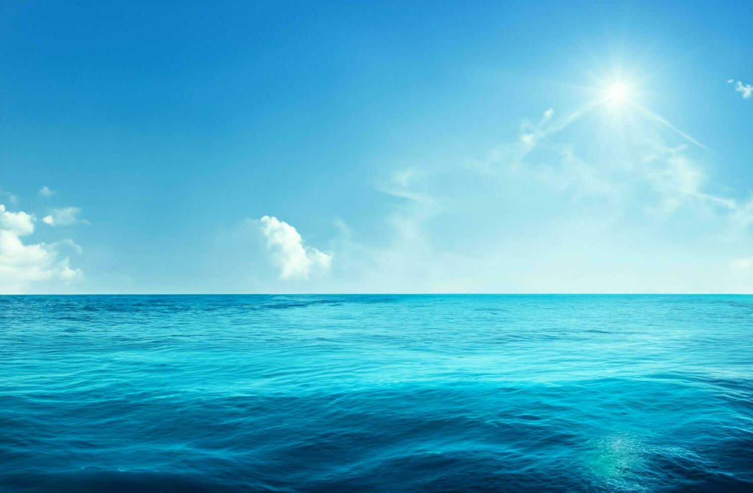 Blue water surface background photo